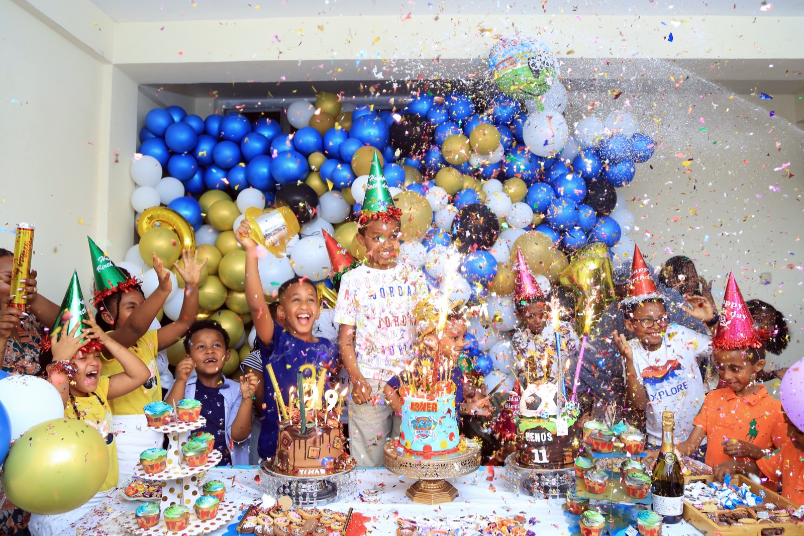 Kids birthday party candid