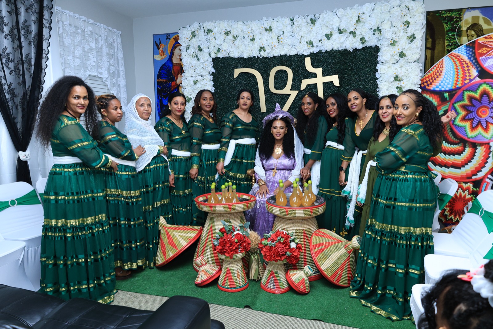 Cultural family ceremony portrait